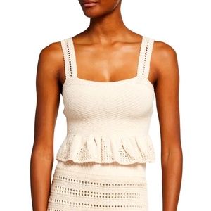 A.L.C (ALC) Crochet Jace Peplum Top